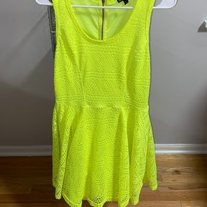 Neon yellow dress! Summer vibes!